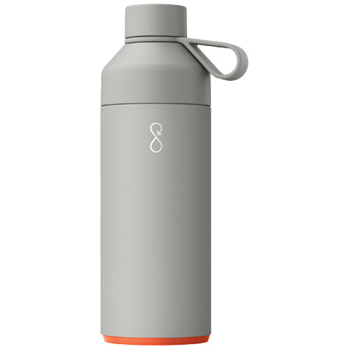 Bouteille personnalisable 1L recyclée Big Ocean Bottle Rock Grey